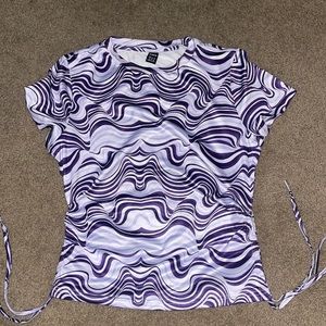 Adjustable Length Shein Purple Ripple Top